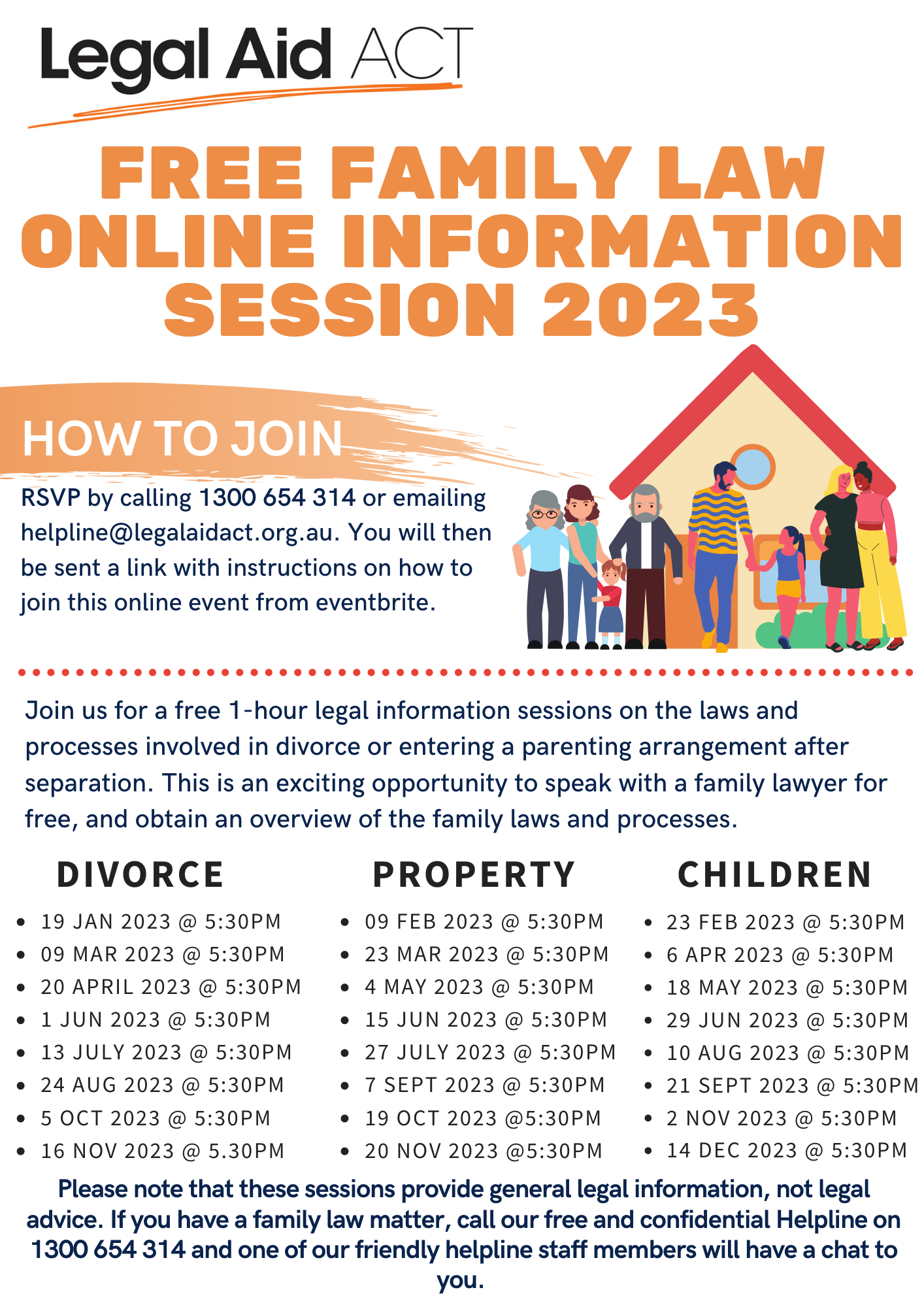 Free family law online information session 2023